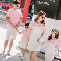 [套装]网红亲子装四口套装园服亲子装夏装母女装裙兄妹姐弟装
