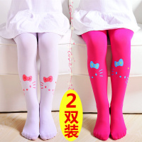 2-12岁女童连裤袜中小大童夏薄款袜裤天鹅绒弹力舞蹈袜卡通学生袜