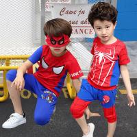 男童夏装短袖套装2020新款童装儿童蜘蛛侠纯棉超人宝宝奥特曼衣服