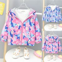 童装女童外套春秋款连帽加绒冲锋衣外套中小童宝宝小猪佩奇外套