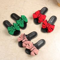 2018夏季儿童鞋女童韩版凉拖公主拖鞋时尚蝴蝶结一字拖休闲学生拖