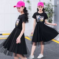 女童夏装2020新款中大童洋气连衣裙韩版宽松网纱时尚公主裙套装潮