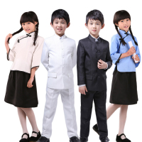 儿童中山装民国学生装女五四青年服中小学生合唱演出国学服表演服