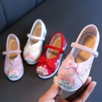 老北京儿童布鞋中国风女童绣花鞋民族风汉服鞋子小白鞋学生演出鞋