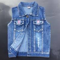 男童牛仔马甲春秋款 童装2019新款儿童上衣牛仔背心