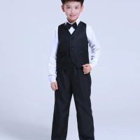 男童礼服马甲套装男孩主持人儿童表演中小学生大合唱演出朗诵服装