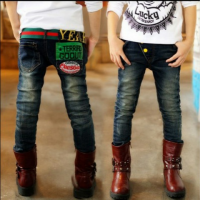 春夏10胖男童牛仔裤11加大加肥12薄款裤子大童儿童单裤男孩裤子