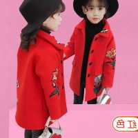 2019新款女童毛呢外套女儿童中大童秋冬装小女孩加厚洋气呢子大衣