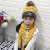 儿童帽子围巾冬季加绒保暖毛线帽2-8岁男女童时尚百搭帽子围巾潮6