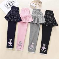 [起球包退]纯棉女童假两件裙裤子春秋儿童秋装女打底裤裙长裤
