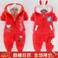 0-4岁男女童秋装冬装加绒套装新款保暖冬季儿童两件套小孩时长袖