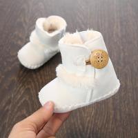 婴儿鞋子秋冬软底学步鞋冬季加绒加厚靴子春宝宝保暖公主棉鞋男女
