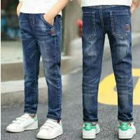 男童牛仔裤春秋冬款男孩长裤加绒加厚童装中大童弹力休闲儿童裤子