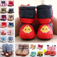 婴儿鞋冬季加厚加绒 0-1岁男女宝宝学步鞋软底保暖不掉鞋高帮棉鞋