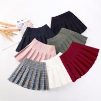 儿童格子裙女童韩版夏装短裙春秋百搭校服裙演出百褶裙儿童半身裙