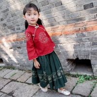 女童汉服秋装2020新款中国风童装女宝宝民国古装复古改良儿童唐装