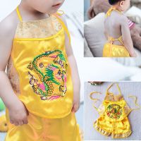 宝宝肚兜儿童夏季薄款套装男女婴儿小红兜兜五毒0-1234岁黄马褂Q4