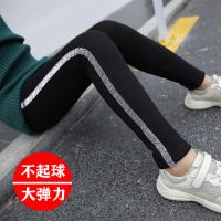 女童打底裤加绒春秋装单裤加厚女孩儿童紧身外穿弹力纯棉裤子薄绒