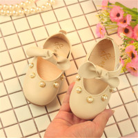2020春秋季女宝宝蝴蝶结软底学步鞋2-3-4公主鞋婴幼儿单鞋小皮鞋
