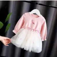 一岁女童连衣裙春秋款小女孩公主裙1234岁婴幼儿女宝宝长袖裙子潮