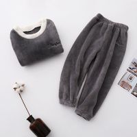 清仓儿童暖暖裤套装冬季加绒男童睡衣宝宝上衣女童装保暖加厚睡