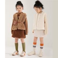 儿童羊羔绒马甲仿羊羔毛皮草加棉洋气外穿保暖秋冬上衣冬季外套