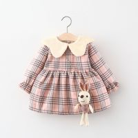 2020秋冬装小女孩加绒加厚连衣裙女童洋气婴儿裙子宝宝周岁公主裙Q8