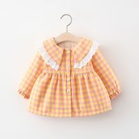 女宝宝连衣裙秋冬季儿童小女孩加绒格子公主裙婴儿冬装裙子0-3岁2[9月30日发完]M7