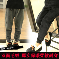 19中大男女童秋冬金丝绒运动裤儿童加绒休闲裤女孩冬季加厚保暖裤