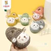 儿童棉鞋男童1-6冬季防滑加绒加厚宝宝可爱卡通女童包头H6