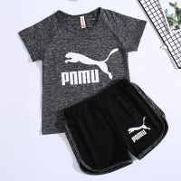 儿童速干衣男童套装2020新款女童夏装短袖两件套中大童运动亲子装