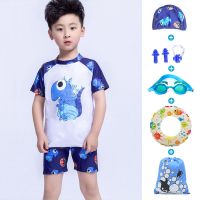 儿童游泳衣装备青少年男童中大童小童男孩泳装套装小宝宝泳衣泳裤