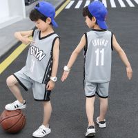 儿童篮球服夏装2020新款无袖背心中大童学生帅气球服男童运动套装O8