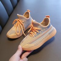 女童椰子鞋2020新款春款网鞋透气女孩运动鞋儿童春秋季飞织男童鞋T4