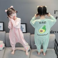 儿童连体睡衣春秋男女宝宝睡袋分腿防踢被婴儿纯棉薄款小孩家居服H1