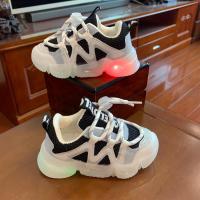 新款秋季宝宝运动鞋1-3岁2女童鞋男童鞋学步鞋软底透气老爹鞋小童I5