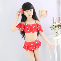 儿童泳衣女童泳衣比基尼分体泳衣小孩中小童宝宝公主泳衣泳装套装