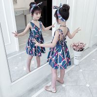 女童连衣裙夏装洋气网红吊带裙2020新款小女孩时尚公主裙无袖裙子