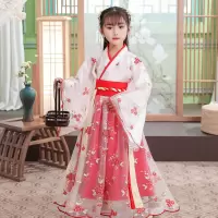 新款儿童连衣裙仙女服夏季超仙改良汉服女童中国风公主裙樱花汉服N8