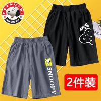 儿童裤子男童夏装五分裤中小童纯棉洋气童装男童短裤黑色潮N2