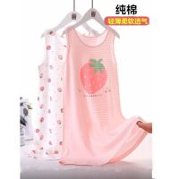 女童无袖睡裙夏季薄小女孩洋气吊带裙公主风中大童纯棉儿童背心裙L6