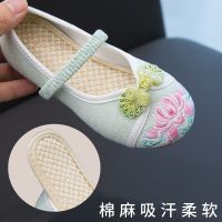 儿童鞋女童鞋绣花鞋女童布鞋汉服鞋子儿童布鞋女棉麻鞋垫夏季尚新J7