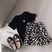 女童夏装连衣裙2020新款洋气小雏菊短袖韩版中大童女孩碎花裙套装I5