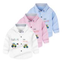 2020春秋装新款男童汽车衬衫衬衣儿童长袖韩版卡通童装春装白色潮V2