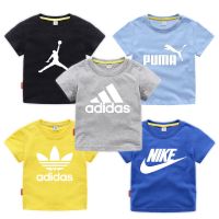 男女童短袖恤夏装儿童纯棉印花上衣中小童印花洋气孩子童装衣服F6