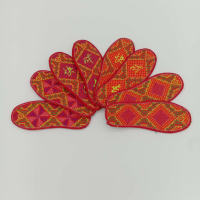 2双装[颜色随机] 34码/22厘米|十字绣成品儿童男女鞋垫2双/3双/5双装吸汗透气防臭四季纯棉鞋垫Y0