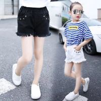 童装女童短裤中裤夏季6-12岁2018新款牛仔破洞大童热裤薄款外穿