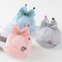 女宝宝蝴蝶结遮阳帽夏天婴儿帽子1-2岁春秋宝宝鸭舌帽防晒太阳帽