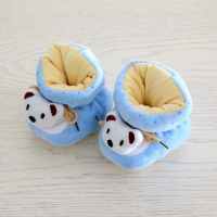 1/2对装 新生儿婴儿棉鞋0-6个月软底布鞋子秋冬男女宝宝加绒棉靴