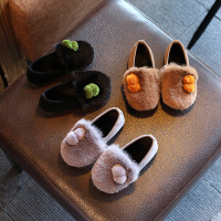 2020冬季儿童棉鞋女童加绒加棉公主鞋女孩毛毛鞋宝宝鞋豆豆鞋